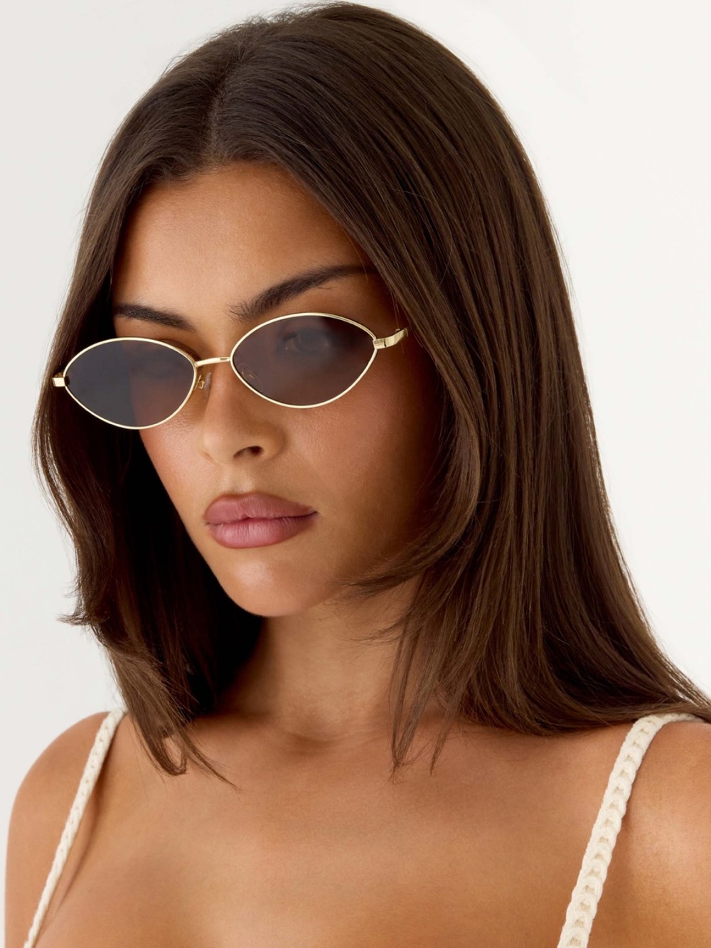 Jason Wu Oval Slim Gold Frame Sunglasses NWT